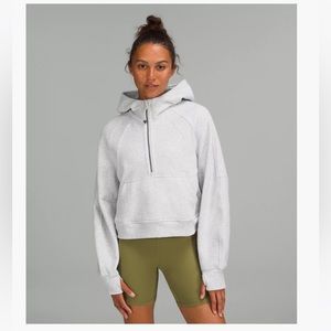 lululemon Scuba Oversized Half-Zip Hoodie - M/L Heathered Core Ultra Light Grey